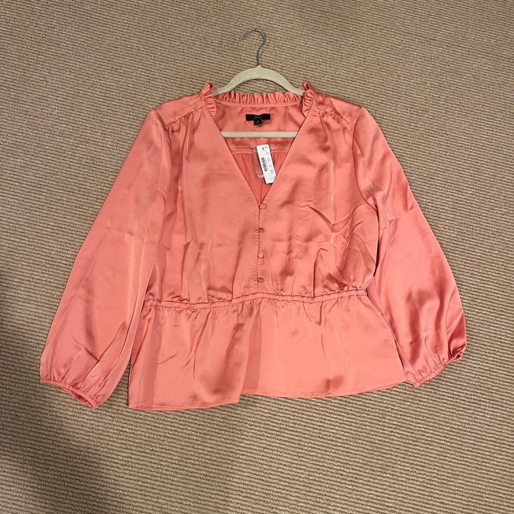 J. Crew Peach Button-Down Blouse